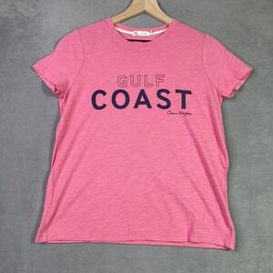 Carve Designs Gulf Coast Graphic Tee Womens Small Organic Cotton Pink NWOT